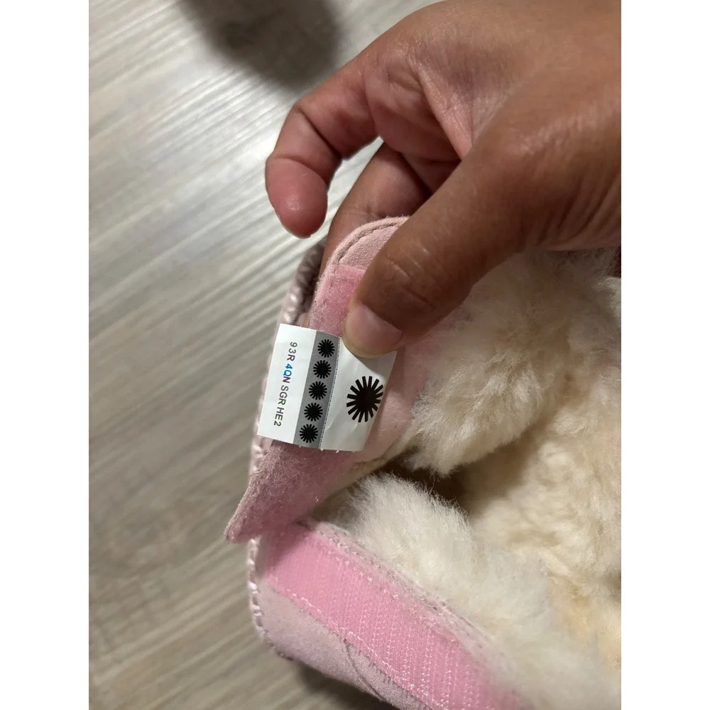 UGG Jesse Pink Suede Infant Boots 100519I Size 2/3 Baby Booties